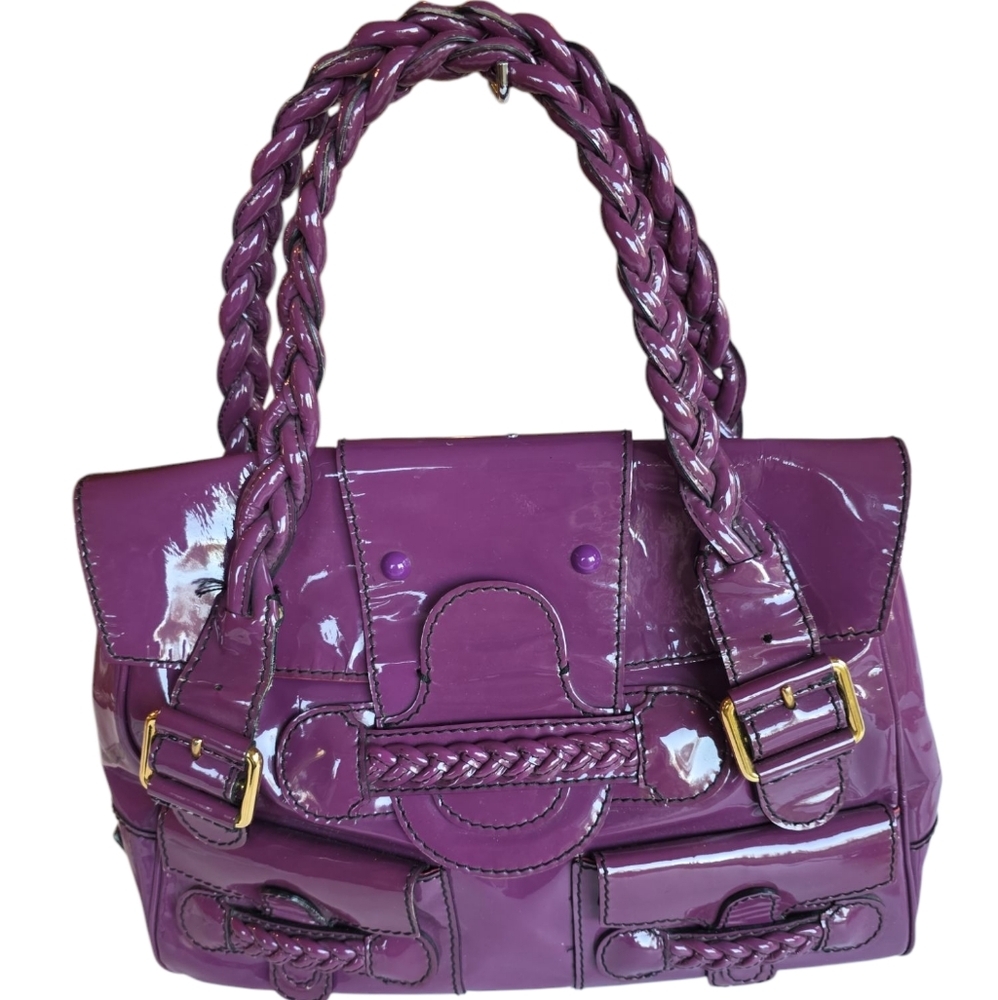 Valentino Garavani Purple Shoulder Bag with Braided Handles
